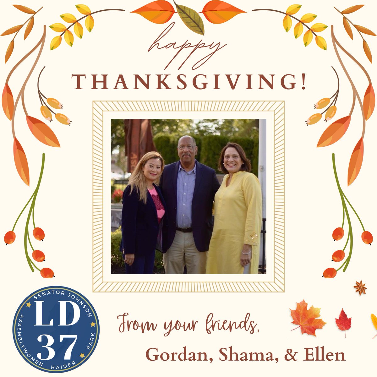 NJLD37's tweet image. Wishing everyone a happy and healthy Thanksgiving!