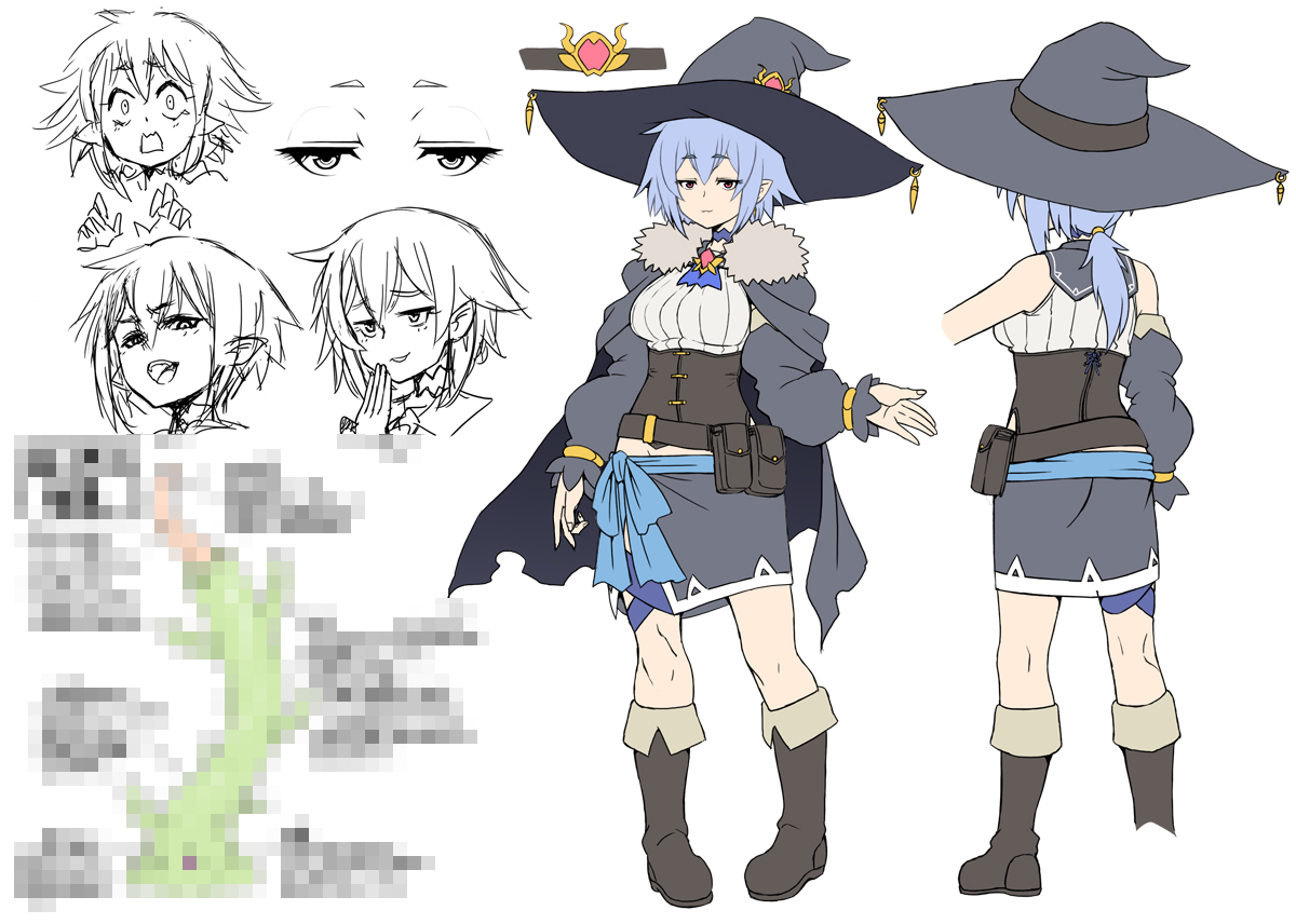 ヒロインキャラ「ウイル・イシュカ」のデザインなど担当しました。魔女キャラは初めて書いたきがします。えっちなゲームですがよろしくお願いします! 