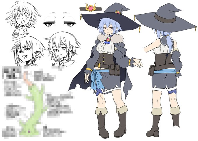 ヒロインキャラ「ウイル・イシュカ」のデザインなど担当しました。魔女キャラは初めて書いたきがします。えっちなゲームですがよろしくお願いします! 