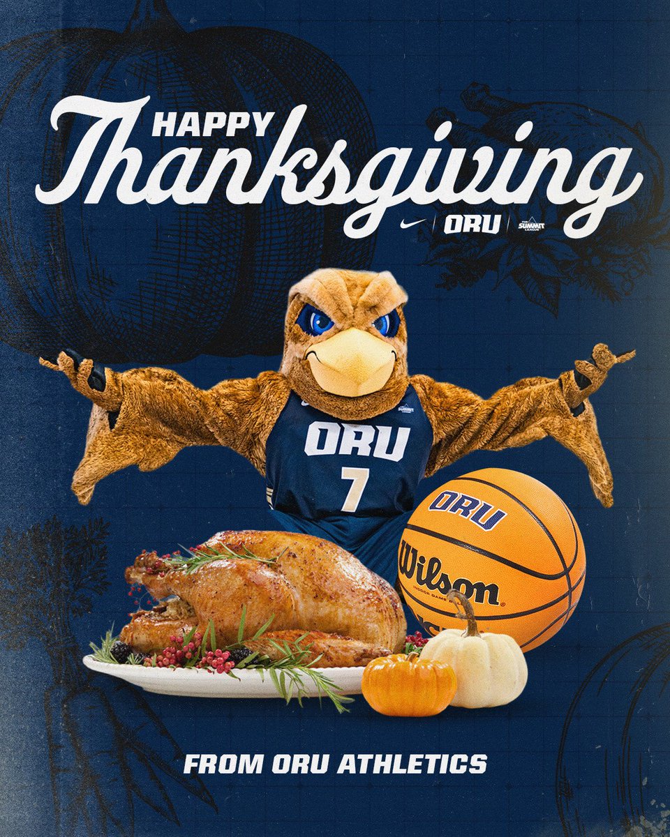 Thankful for the teams, the fans, and the moments that make ORU special.

Happy Thanksgiving, Golden Eagles! 🦅🍁