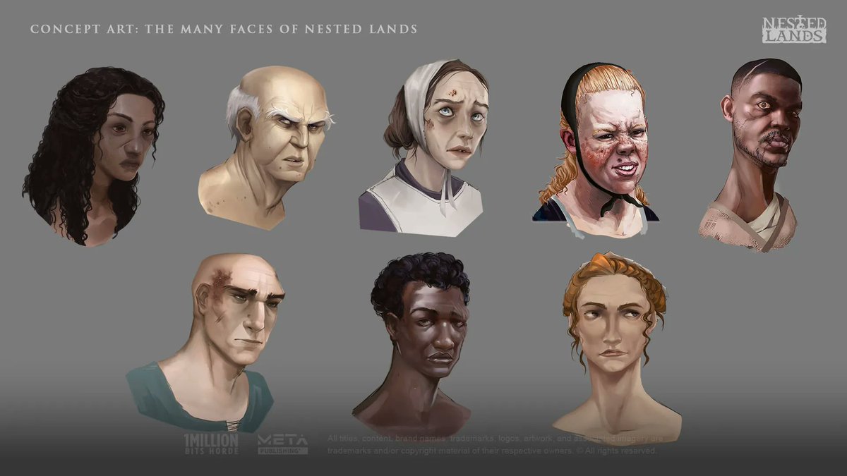 nestedlands's tweet image. The world of Nested Lands is shaped not only by the Plague, but by the people who struggle to survive it. Here’s a look at several early concept arts of Norovellir’s inhabitants — hunters, wanderers, healers, and the quiet souls who refuse to give up hope.

Each one carries their…