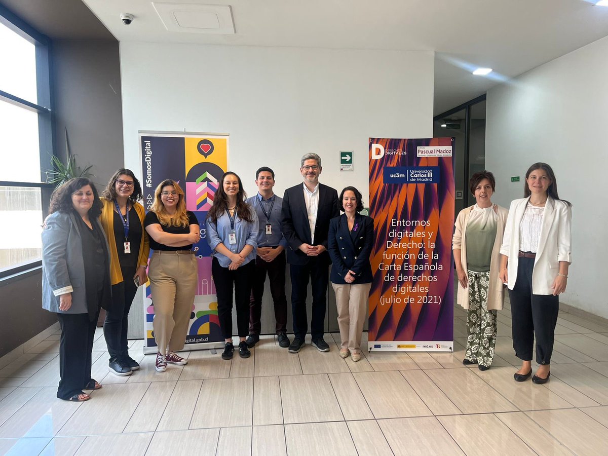 SGD se reunió con académicas de Universidad Carlos III de Madrid, lideradas por Juanita Pedraza, para conversar sobre Carta de Derechos Digitales y su conexión con Chile en materia de identidad digital, gobernanza de datos, servicios digitales y protección de datos personales🇨🇱🇪🇸