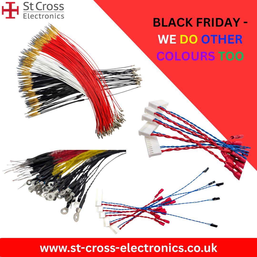 StCrossElec's tweet image. Happy black Friday shopping day.  Bit of fun, but we do many colours for all your cable assembly needs. Contact us for your requirements.
#cableassemblies #wiring #cableassembly #BlackFriday #ukmanufacturing