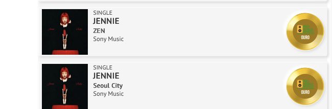 JennieKimData's tweet image. #JENNIE’s ‘Seoul City’ and ‘ZEN’ has been certified Gold in Brazil for selling over 20,000 units each in the country. 🇧🇷