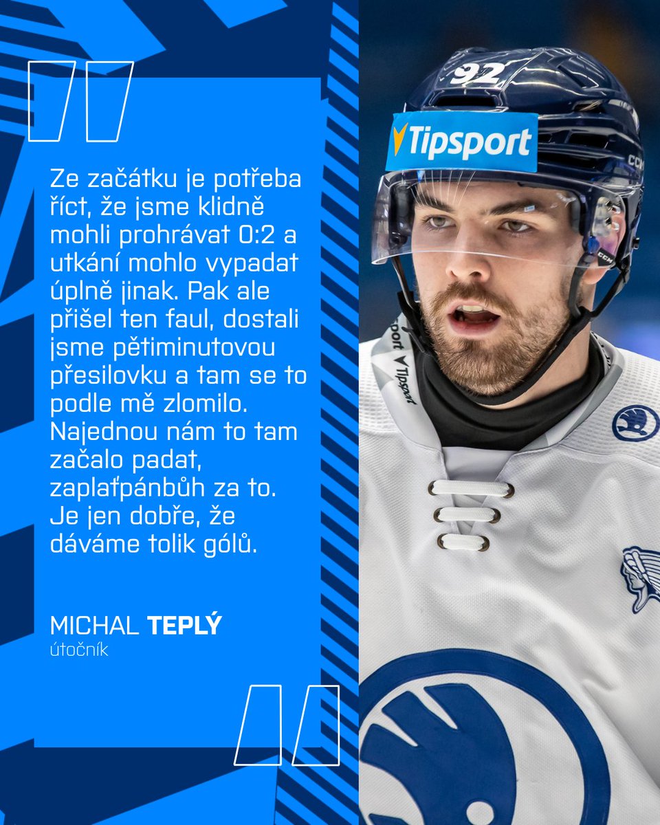 🗣️| Úlevu po prvním gólu v sezóně určitě cítil útočník Michal Teplý, který zvyšoval na 3:0 proti Vítkovicím. Jak sám zhodnotil celé utkání?

Celý rozhovor 👉🏻 hcplzen.cz/article/18587

#modrobila | #plzen