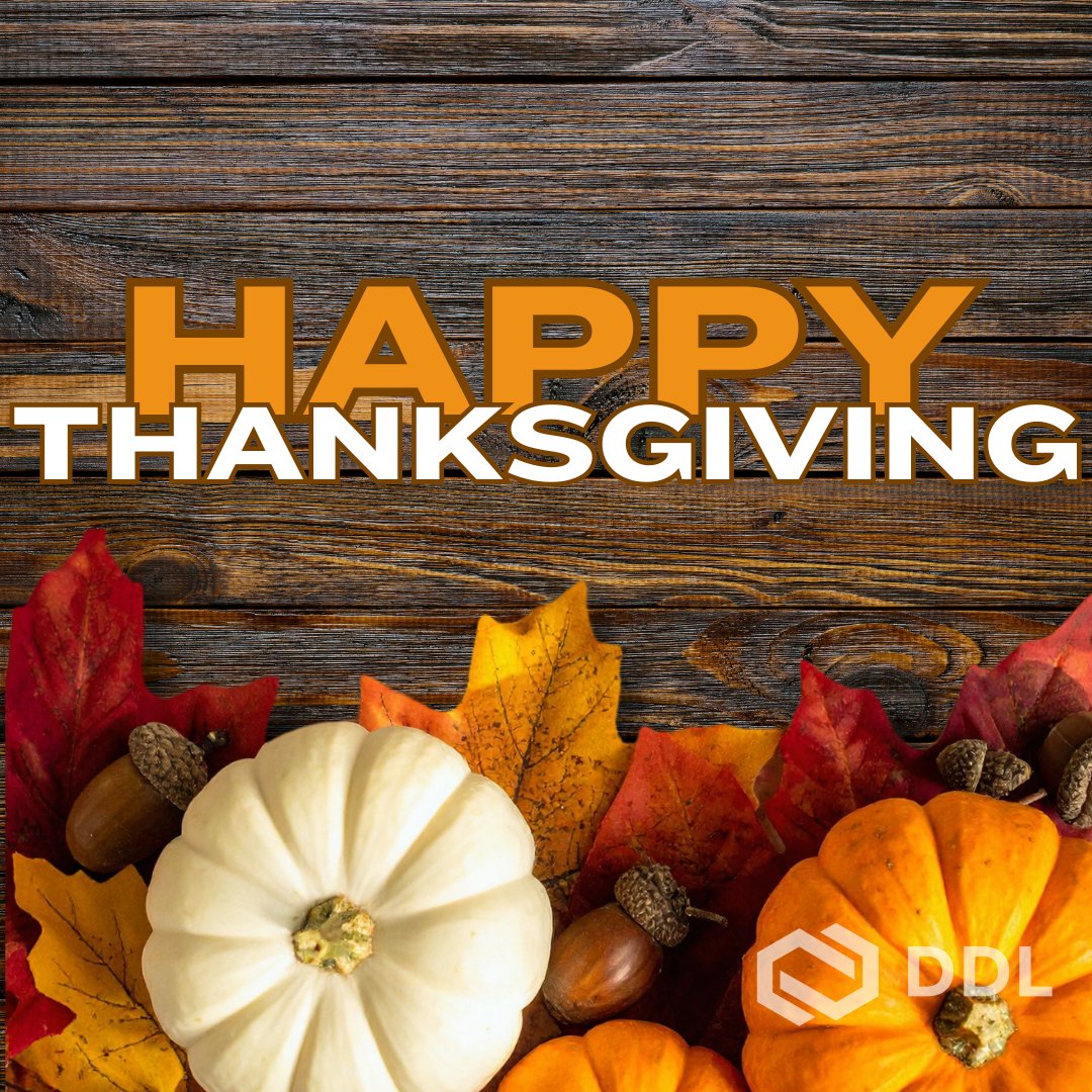 DDLIncorporated's tweet image. Feeling grateful for the incredible people we work with every day. You help us carve out great work and keep things running smoother than mashed potatoes &amp;amp; gravy. 

Thank you to our team, clients &amp;amp; partners. 
Happy Thanksgiving from DDL! 

#HappyThanksgiving #DDLTeam #MedTech