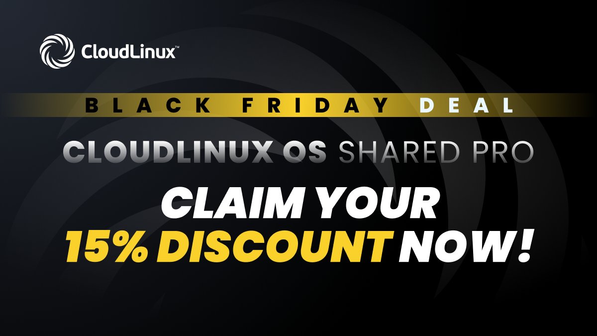 CloudLinuxOS's tweet image. Faster hosting = Happier clients. 🏆 With @CloudLinuxOS Shared Pro you differentiate your offering!

Get 15% OFF yearly plans here hubs.ly/Q03W2DKL0

🚨Offer ends Dec 12! 
#Hosting #WebPerformance #CloudLinux