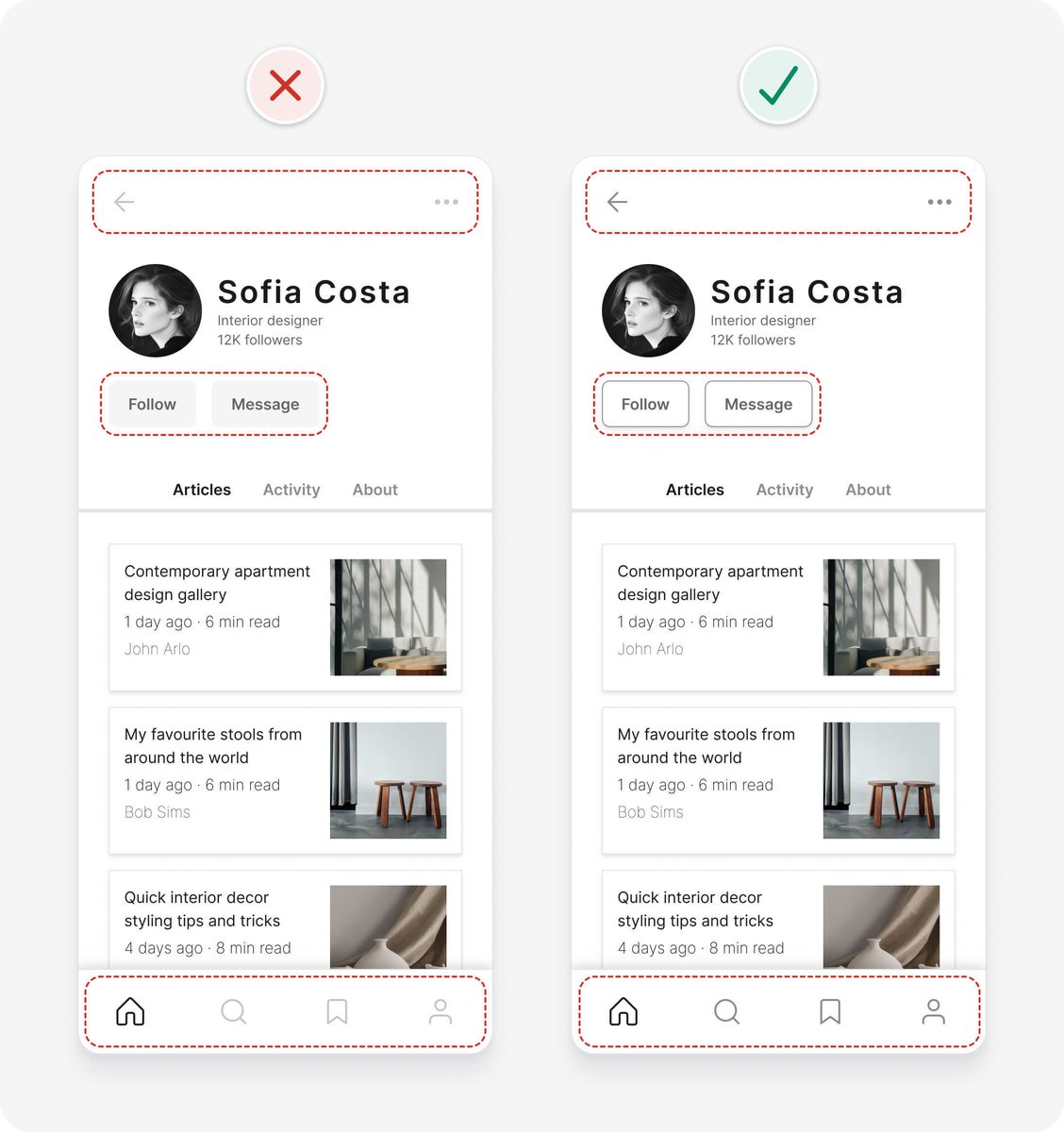 AdhamDannaway's tweet image. 2. Ensure interface elements have a 3:1 contrast ratio

To help ensure people with vision impairments can see interface details, aim to meet WCAG 2.1 level AA requirements. 

User interface elements, like form fields, icons, and buttons, need to have a 3:1 contrast ratio.