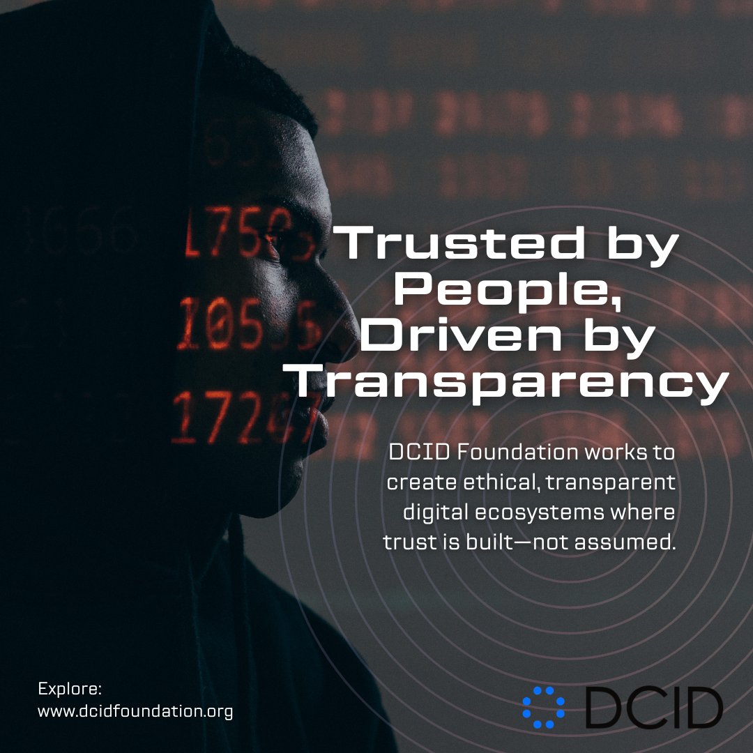 DCIDFoundation's tweet image. Trust is earned through clarity. DCID pushes for transparent systems built for real people.

#Transparency #TrustInTech #ResponsibleInnovation #DigitalEthics #DCIDFoundation