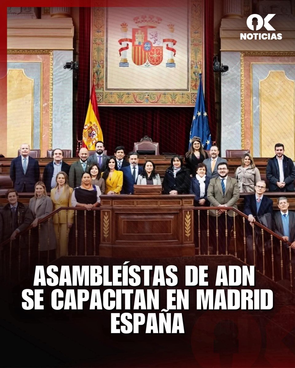 Nueve Asamblea Nacional del Ecuador  de la #BancadaOficialista se fueron a #España para capacitarse. Están en Madrid: 👇🏼
•Sade Fritschi
•Andrés Castillo 
•Inés Alarcón
•Diana Jácome
•Esteban Torres
•Adrián Castro
•Rosa Torres.
#EbiCamacho