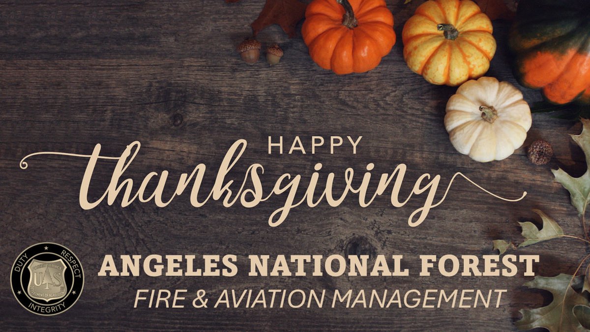 firechiefanf's tweet image. On behalf of the entire Fire &amp;amp; Aviation Team on the #ANF Happy Thanksgiving 🍁🦃 

We are thankful our tremendous agency partnerships and for the dedicated professional Wildland FFs and dispatchers on the Angeles National Forest in service today and every day. 
🇺🇸 🔥