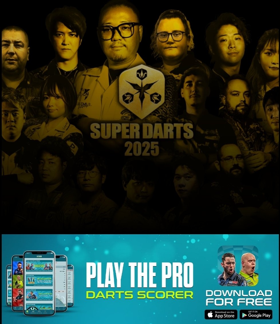 Darts_World's tweet image. 🎯🇯🇵 | Super Darts Building Interest With Legendary Guest Stars

Some of the greatest darts players have competed in the soft-tip event since it began in 2007. 

@PhilTaylor, Paul Lim and @ColinJawsLloyd sping to mind. 

This time @beaugreaves180 joins.
 dartsworld.com/2025/11/super-…