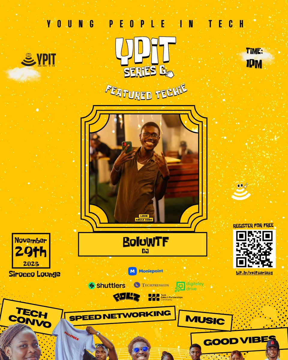 Ypeopleintech's tweet photo. Series G doesnβt end when the conversations stop β weβre taking the vibes straight into the Karaoke & After Party π€π₯
DJ duties? BoluWTF is in charge π§
See you at 7 PM.
#YPITSeriesG https://t.co/nr1mIxKwKK