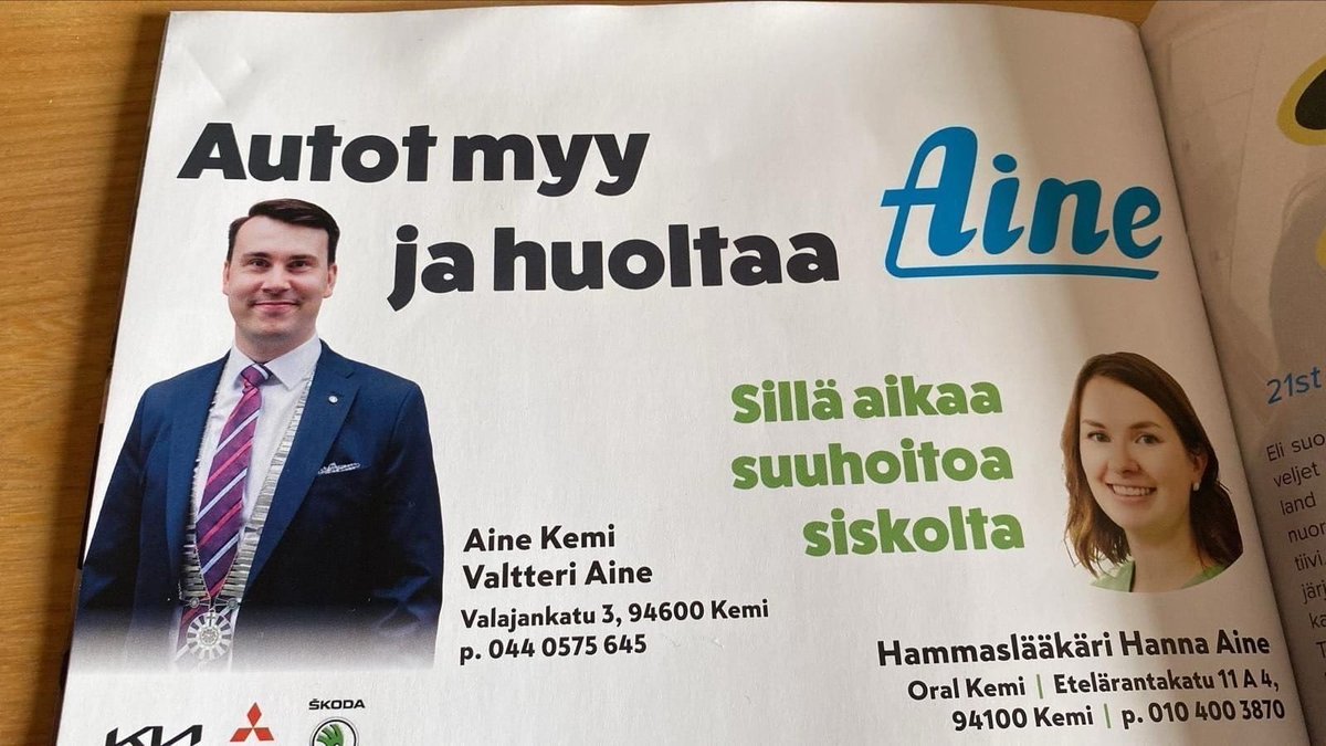 Autokauppias myy vaikka siskonsa....😉