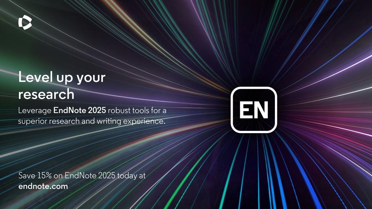 EndNoteNews's tweet image. 📢 This Black Friday, enjoy savings and an enhanced experience with EndNote 2025. #EndNote now comes with a built-in AI assistant.

Enjoy 15% off until December 12: ow.ly/Lqbj50Xyhnx

#BlackFriday