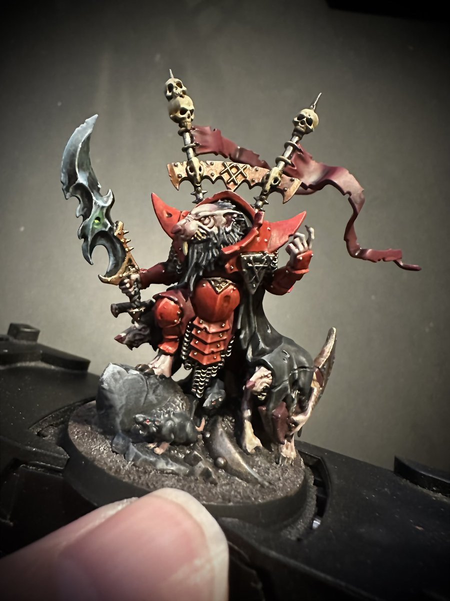 wip 赤のエッジハイライトにcadian fleshtone すごくいい #warhammer