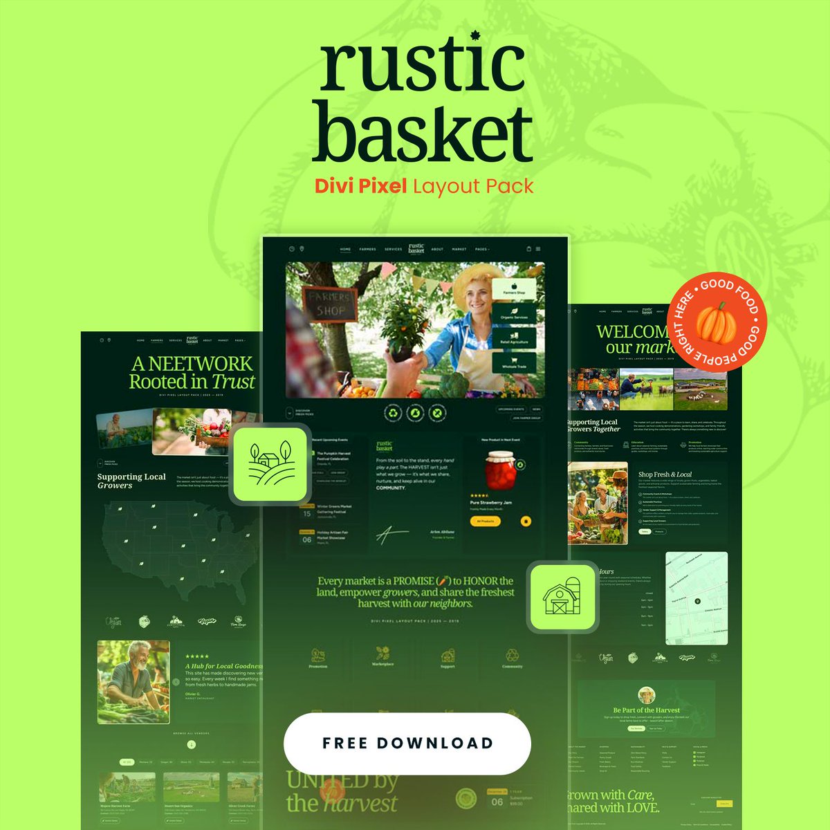 DiviPixel's tweet image. 🌽 𝗡𝗲𝘄 𝗥𝗲𝗹𝗲𝗮𝘀𝗲: 𝗙𝗮𝗿𝗺𝗲𝗿𝘀 𝗠𝗮𝗿𝗸𝗲𝘁 𝗟𝗮𝘆𝗼𝘂𝘁 𝗣𝗮𝗰𝗸 𝗳𝗼𝗿 𝗗𝗶𝘃𝗶 𝗣𝗶𝘅𝗲𝗹
🔗 𝗠𝗼𝗿𝗲 𝗗𝗲𝘁𝗮𝗶𝗹𝘀: divi-pixel.com/layouts/farmer…
🔗 𝗘𝘅𝗽𝗹𝗼𝗿𝗲 𝘁𝗵𝗲 𝗗𝗲𝗺𝗼: demo.divi-pixel.com/farmers-market
#divi #divipixel #divimodules #wordpress #webdesign @elegantthemes