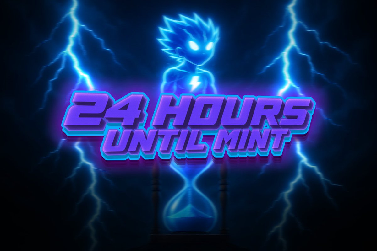 Only 24 hours left until mint. ⚡ 

Free mint Round is opening at 3pm UTC, and will be live for 2 hours. 

Everything left is going on a Public Mint for 0.2 SOL.