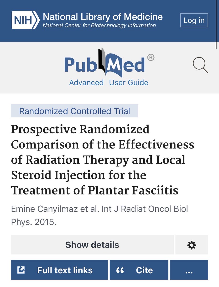 jryckman3's tweet image. Ultra low dose radiotherapy can be a worthwhile option for refractory plantar fasciitis. Just like Tylenol, dose matters, and the results are often durable. #radonc @KoneruMd 

nwgro.org/plantar-fascii…