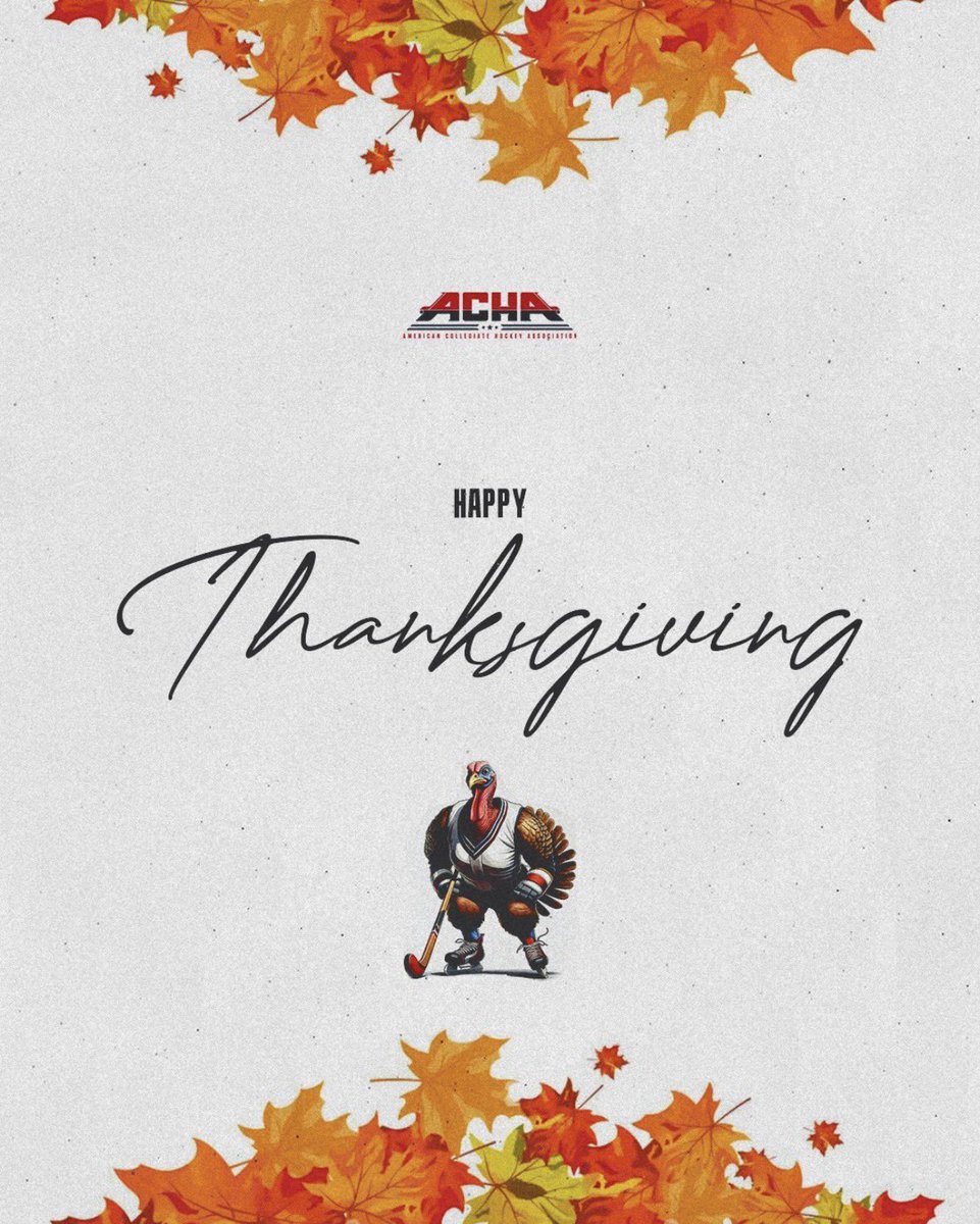 Happy Thanksgiving from the ACHA! 🦃

#ACHAHockey