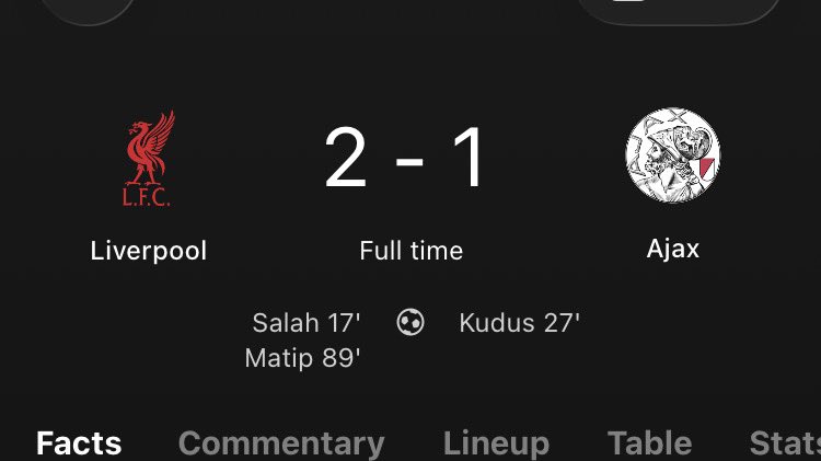 honest_pepsi's tweet image. Alleen grote clubs kunnen winnen tegen Liverpool, maakt niet uit of het thuis of uit is. #Ajax #PSV