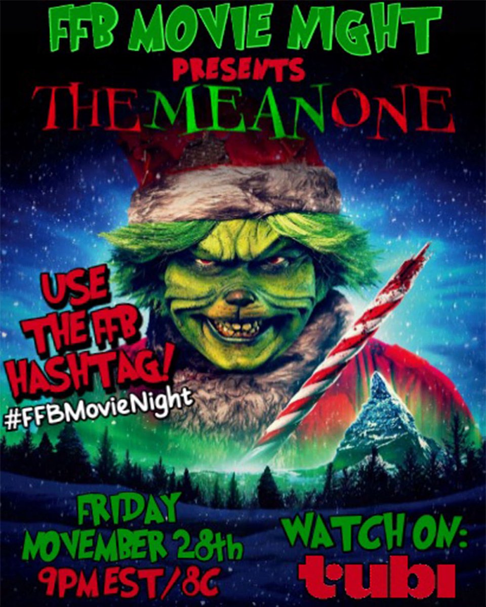 Join us, and this week’s host <a href="/woofknight/">Papa Woof und Krampus und Bleaken</a>, TOMORROW when our weekly watchparty will screen The Mean One!

ALL ARE WELCOME Fri @ 9 pm/8C for FREE <a href="/Tubi/">Tubi</a> !

One random winner Friday night will be picked to receive a SPECIAL MYSTERY PRIZE from your host Woofknight!
#FFBMovienight