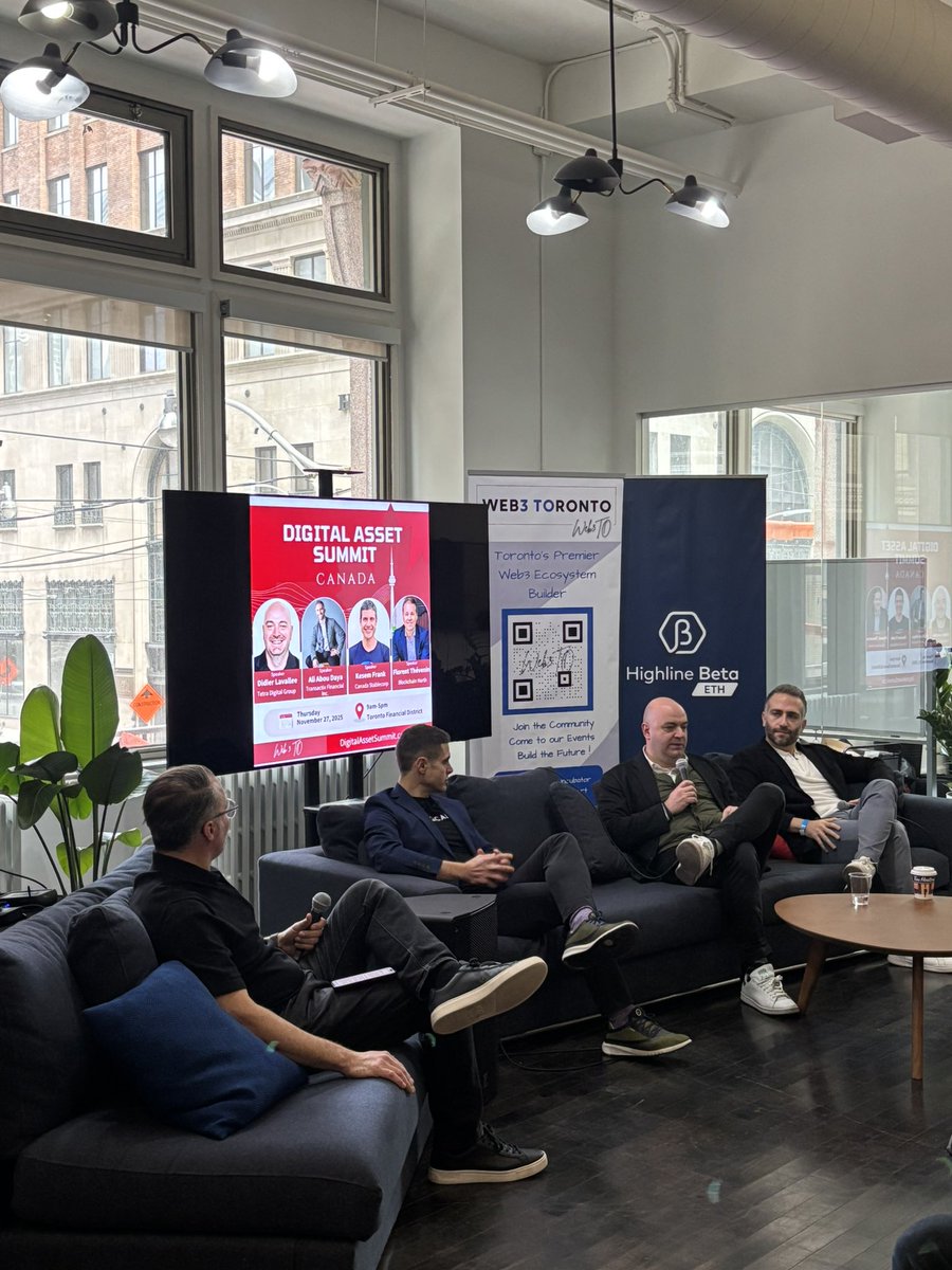 Web3To's tweet image. Great first panel to kick off the day 🔥

“Canadian Stablecoins Are Here: What Happens Next?” sparked an amazing discussion with CADD, CADX, QCAD &amp;amp; Blockchain North on where Canada goes from here. 🇨🇦

More panels, more insights, more conversations to come at Digital Asset Summit…