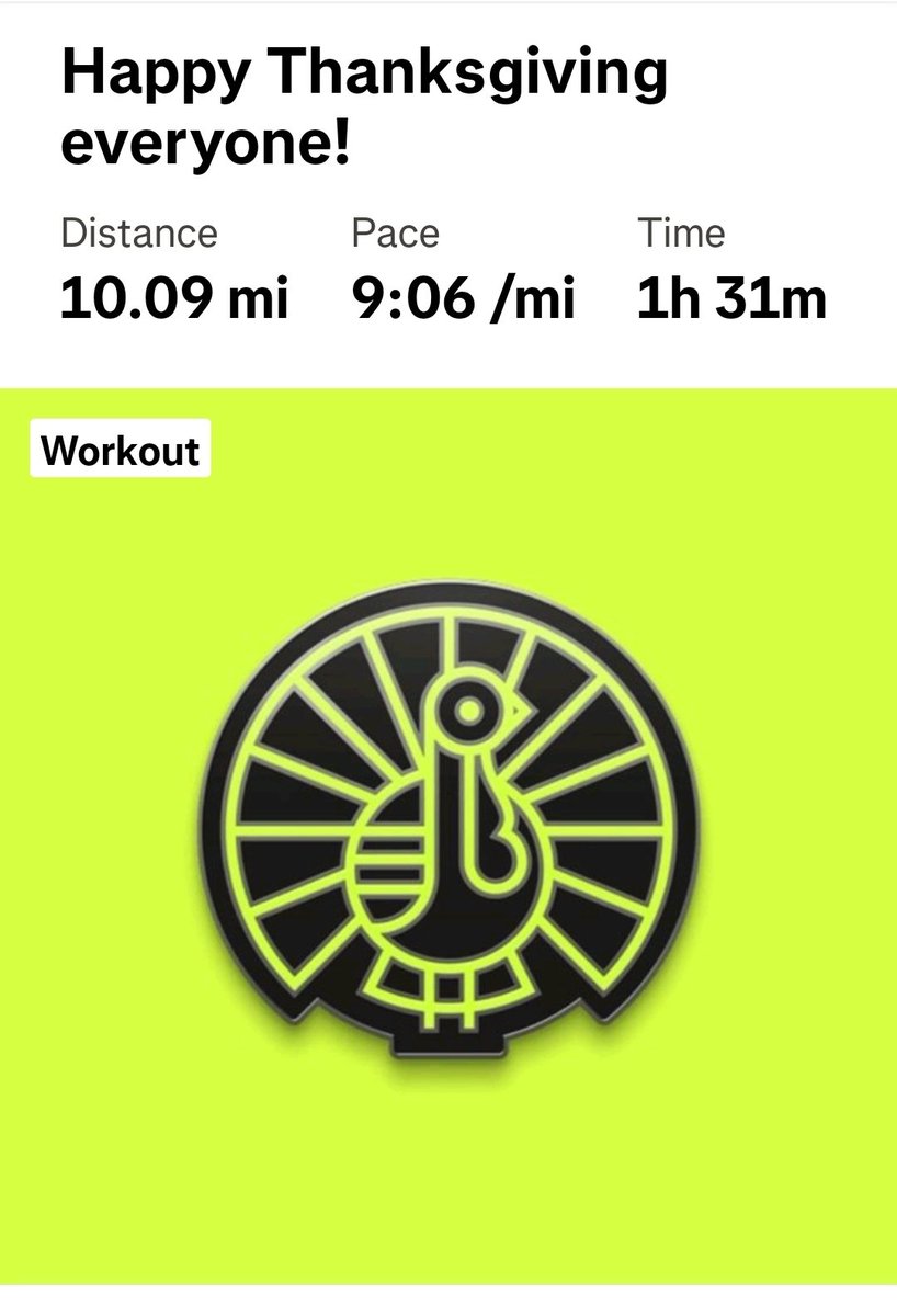 I'm thankful for the ability to still run. Happy Thanksgiving Everyone!! Now I can really enjoy all the food!! 
#Running #runhappy🏃‍♀️ #Runningmotivation #slowandsteady #slowrunner #Strava #stravarun #ifitsnotonstravadidithappen #NikeRunningClub #NewBalance #NewBalanceFuelcellRebel