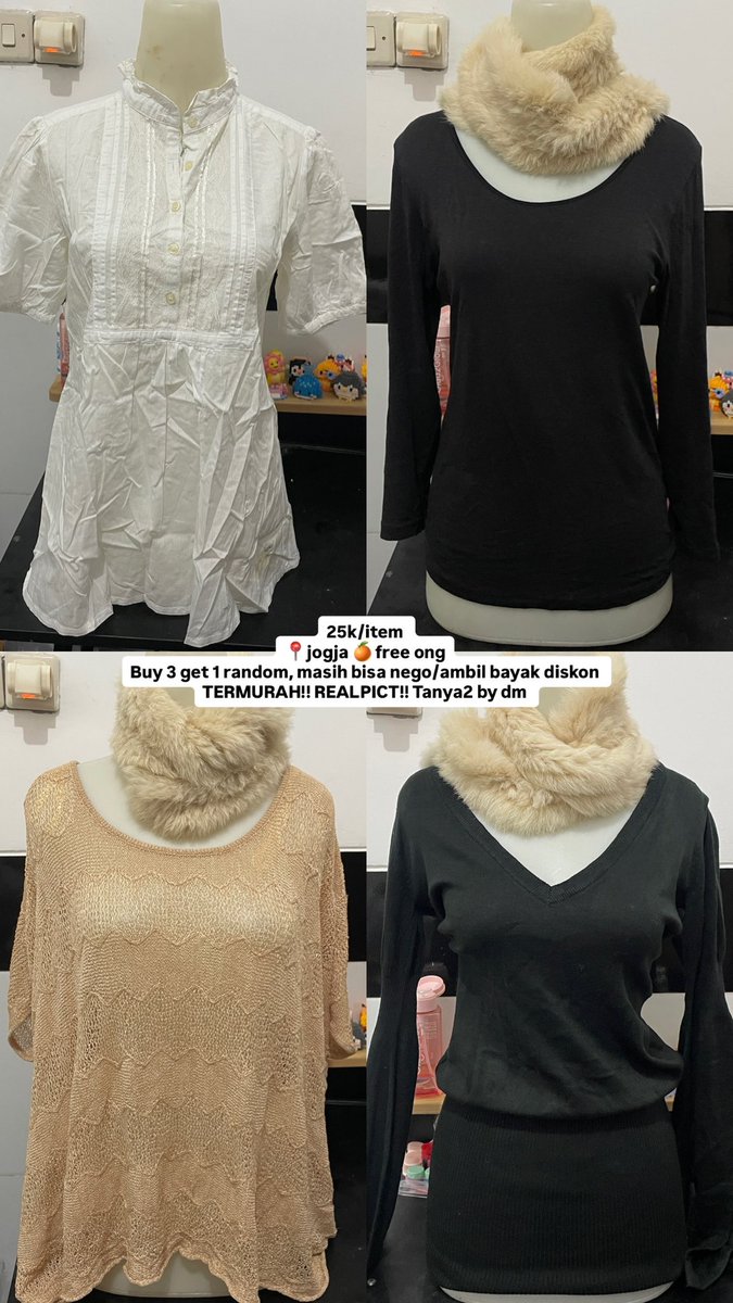 maikhairo's tweet image. Guys nih baju baju gemes banyak buat y2k stye all under 30k, 📍jogja dan bisa oyen yaa. Dm yuk 👋