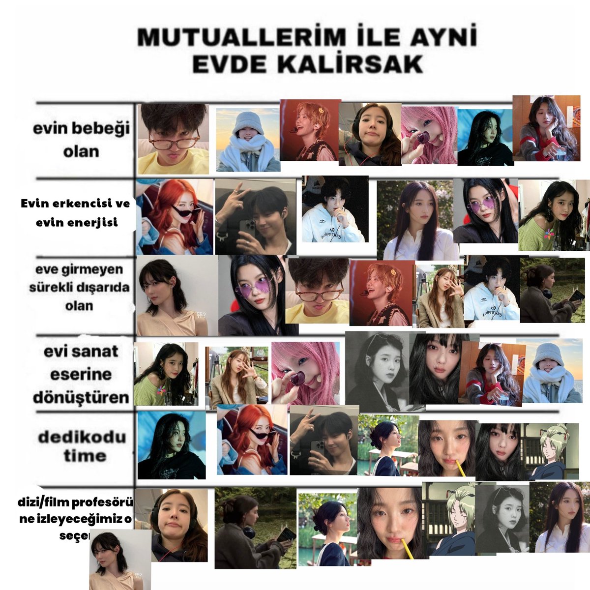 Birkaç yeri değiştirdim (aynı evdeysek hep yana yana olcaz zatiii) ve azcik karışık oldu ins begenirsiniz🍬🍬