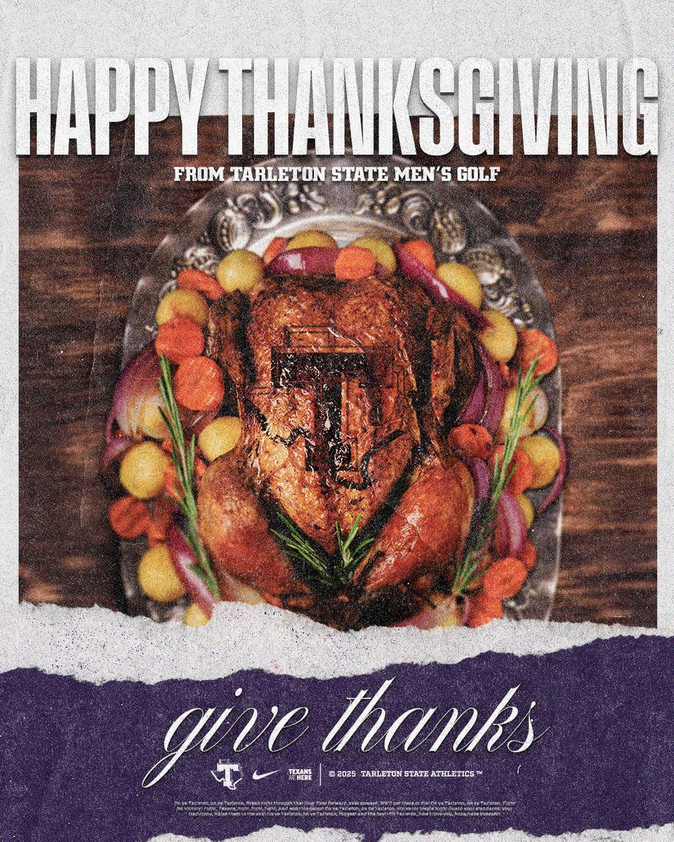 TarletonMGolf's tweet image. Wishing you all a Happy Thanksgiving! 🦃