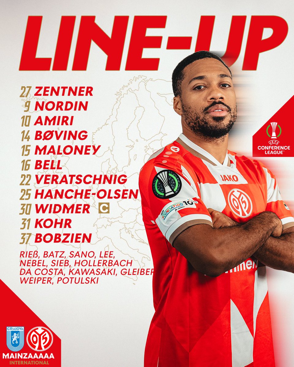 Our Team for tonight! 🏟️

#Mainz05 #UCVM05