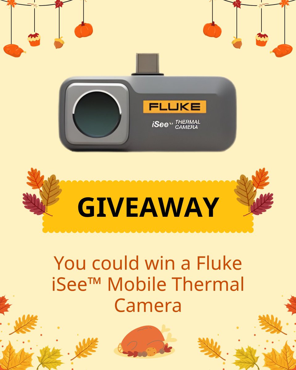 FlukeCorp's tweet image. ⚠️ GIVEAWAY alert 🍁 
Here’s how to enter:
- Follow us (you know you want to!)
- Give this post a big ol’ 👍
- Tag a friend in the comments who’d love to win too, don&apos;t forget to use #FlukeiSee

***Visit forms.fluke.com/fluke-isee-mob… for full promotion details and restrictions.