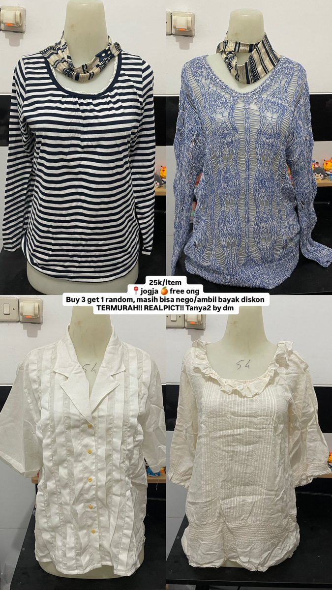 maikhairo's tweet image. UP GIRLSSS baju lucu lucu under 30k semuaa, bisa 🍊 dan free ong. 📍jogja. Dm for detaisss