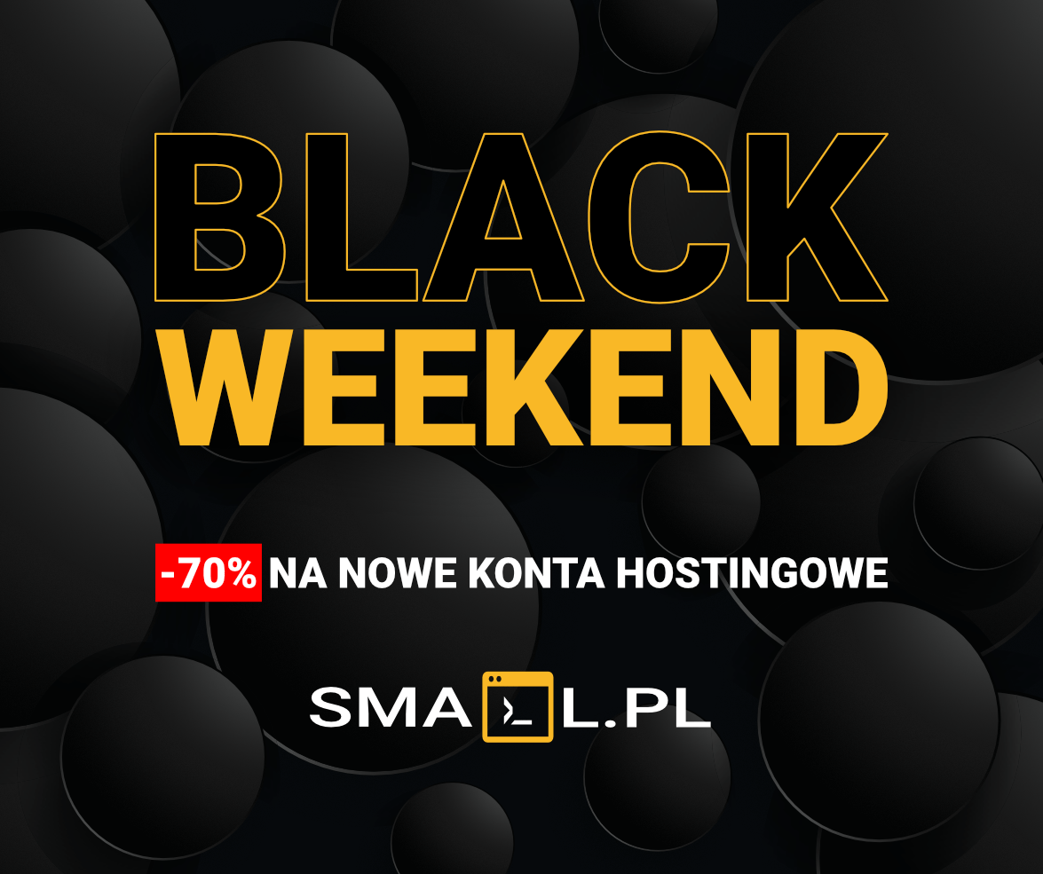 smallhostpl's tweet photo. Black Weekend 2025 w https://t.co/riz5DntVRg

Teraz wszystkie pakiety hostingowe kupisz z gigantycznym rabatem aż –70%!

Promocja trwa do 01.12.2025 23:59. Nie zwlekaj i zamów!

Więcej: https://t.co/01sPnpY1gW

#smallpl #blackweek #CyberMonday  #BlackFriday #hosting #polskafirma https://t.co/Y2INYB3aLS
