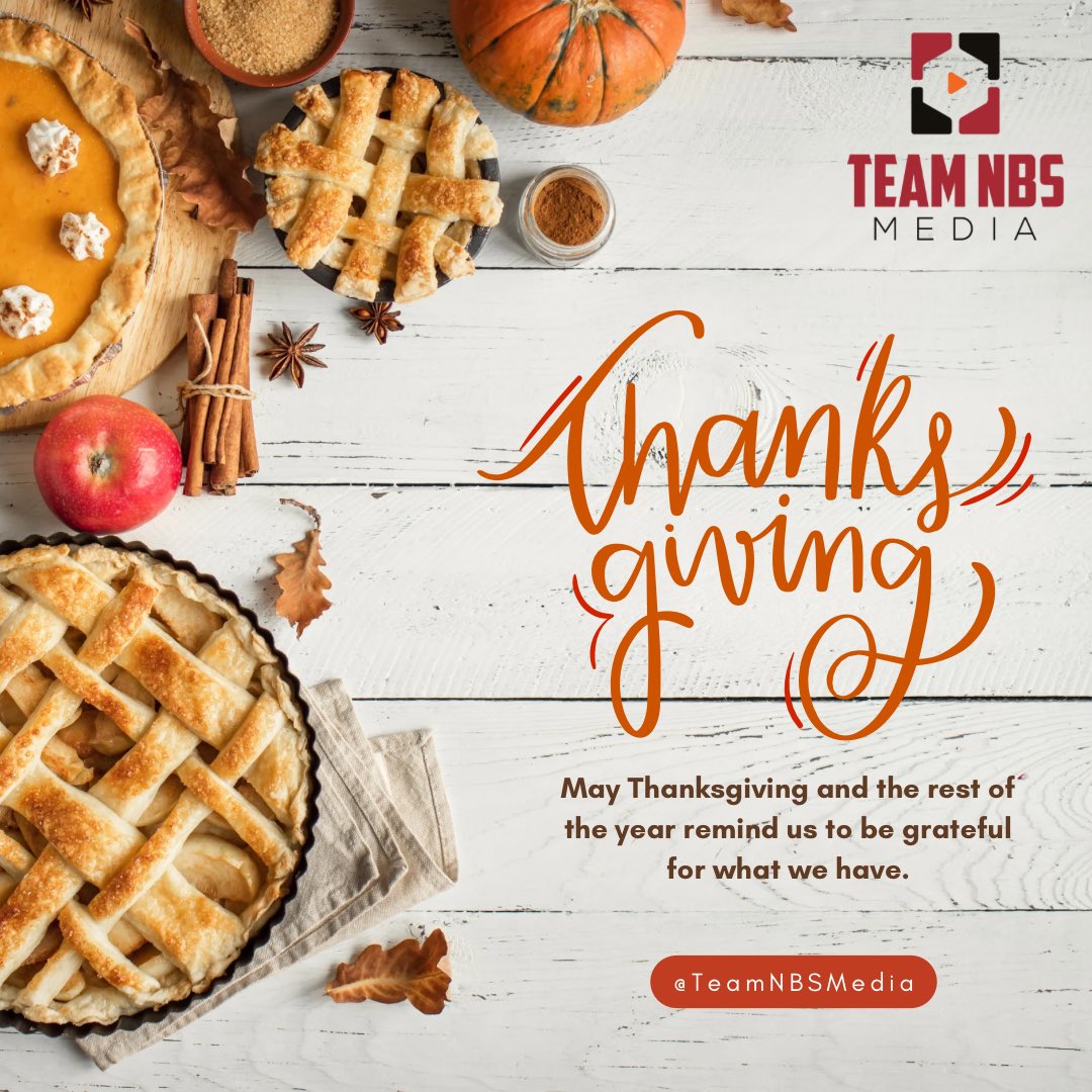 NBSMediaLIVE's tweet image. From everyone at Team NBS Media 🦃❤️  
Grateful today (and every day) for our amazing community, our hardworking team, and the stories we get to tell.

To anyone spending this holiday with an empty chair at the table—please know you’re not alone. We see you, we’re holding space…