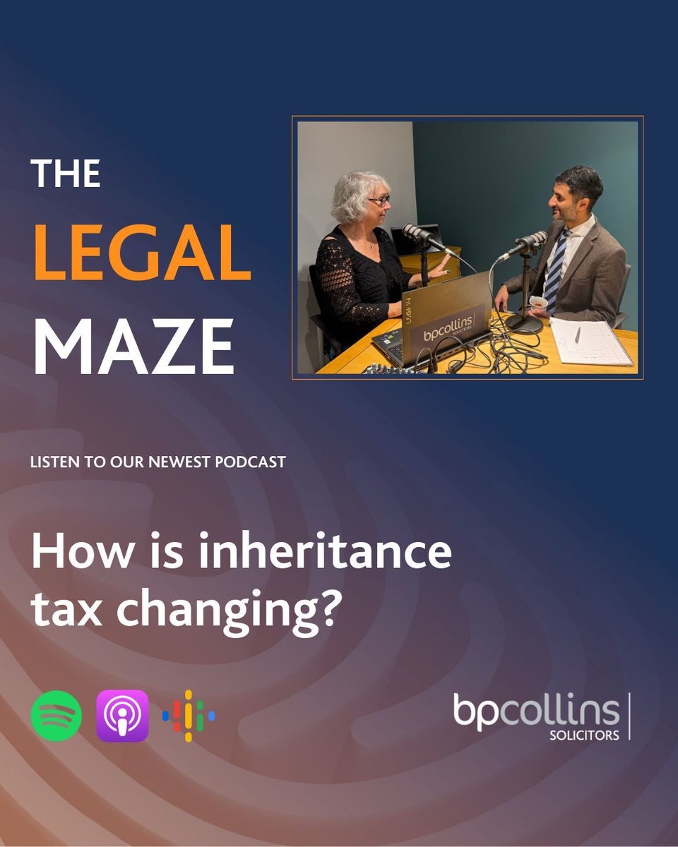 From April 2026, significant reforms to inheritance tax (IHT) reliefs will take effect. In this episode of The Legal Maze, Naadim Shamji, from our private client team, explores what these changes are and the steps you can take to stay ahead of them: open.spotify.com/episode/67rhr3…