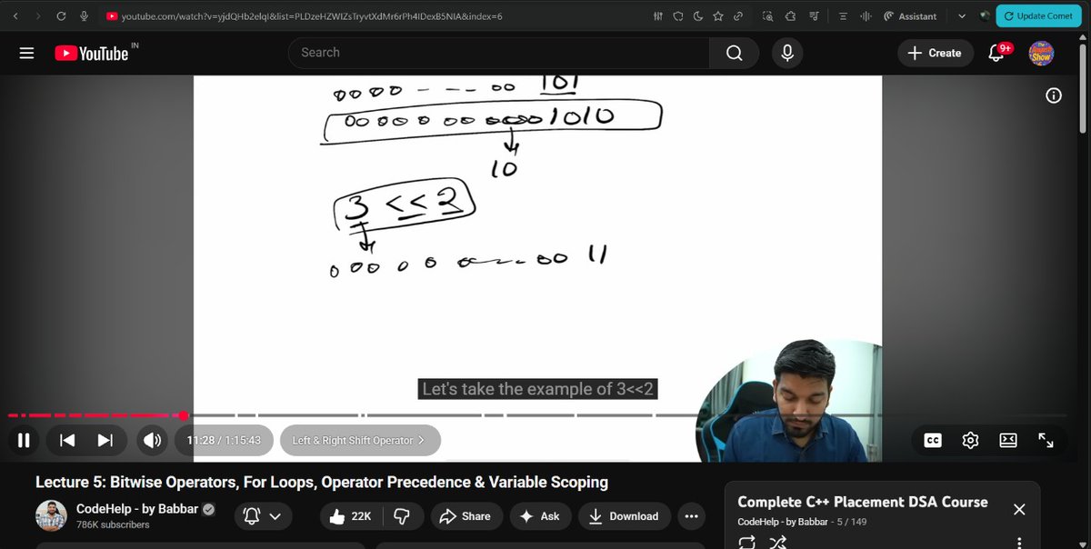 datboi_aayu's tweet image. Day 195 of #365DaysOfCode

Web Dev: Today I explored about DOM in JS

DSA: Today I explored about 

🔸 Pre &amp;amp; Post increment/decrement → small syntax, big impact
🔸 Right shift moves bits → divides the number
🔸 Left shift moves bits → multiplies the number