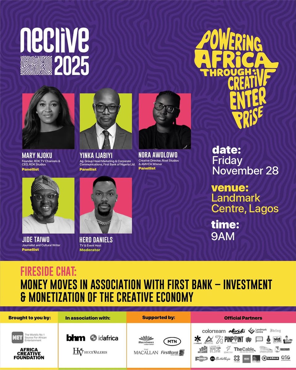 theNETng's tweet image. What does it mean to be a creative entrepreneur in Africa?
This fireside chat happening at NECLive 2025 will bring together some of the boldest voices redefining creative entrepreneurship on the continent.

From funding feature films and launching platforms to building streaming…
