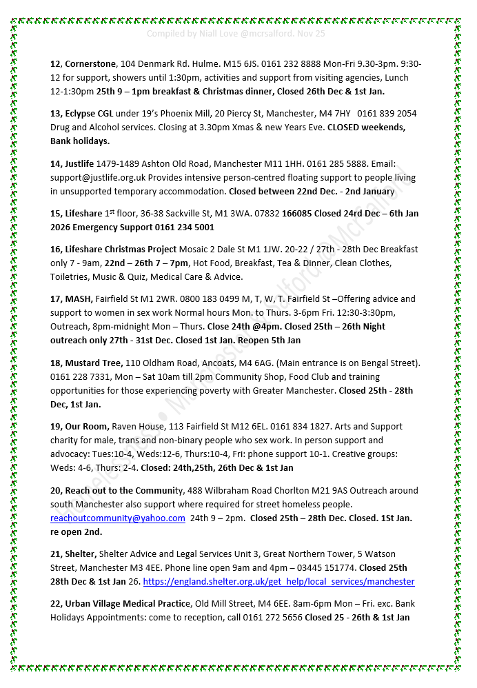 Homelessness • Manchester & Salford tweet media