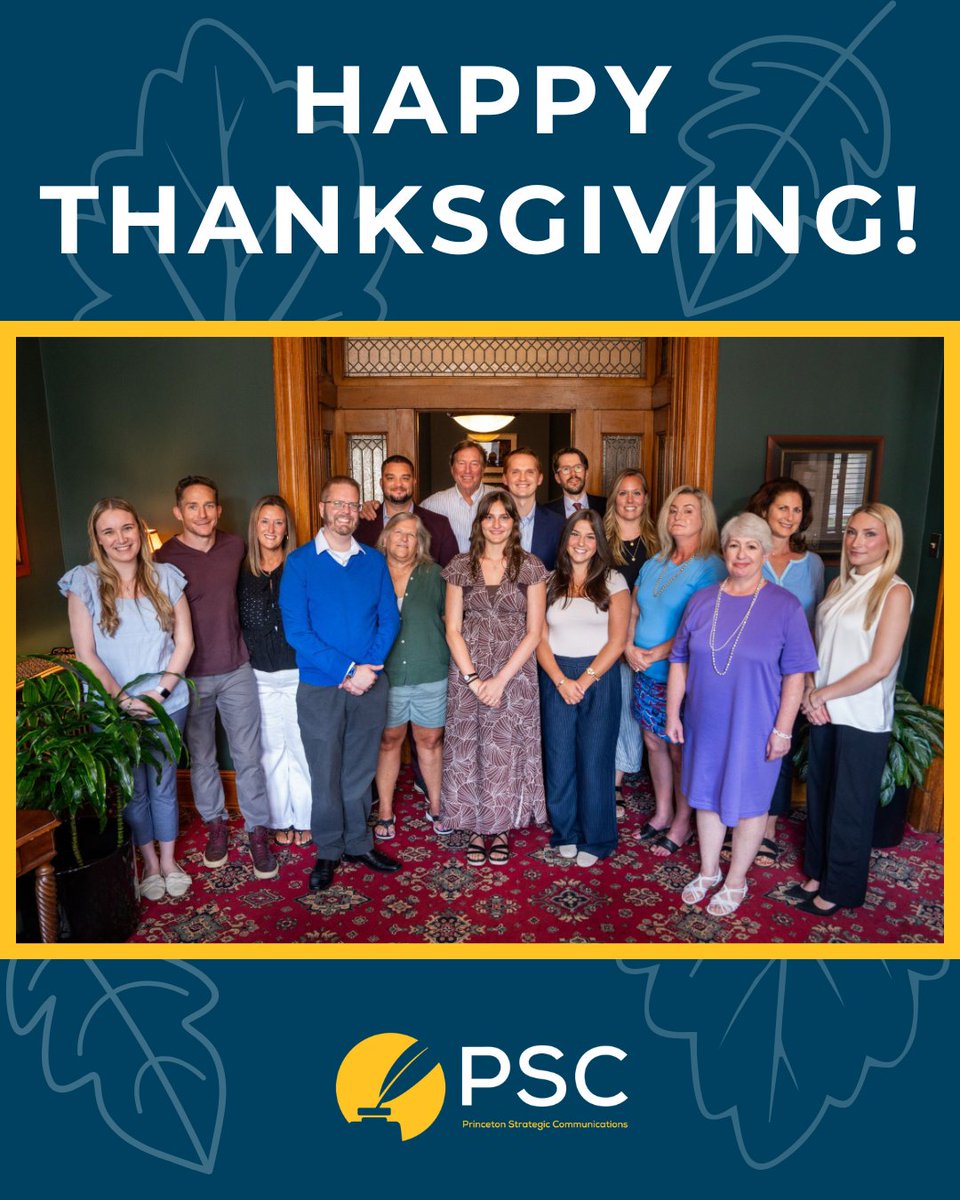 PrincetonSC's tweet image. Happy Thanksgiving from all of us at PSC! We wish you a holiday filled with joy and gratitude. 

#PSC