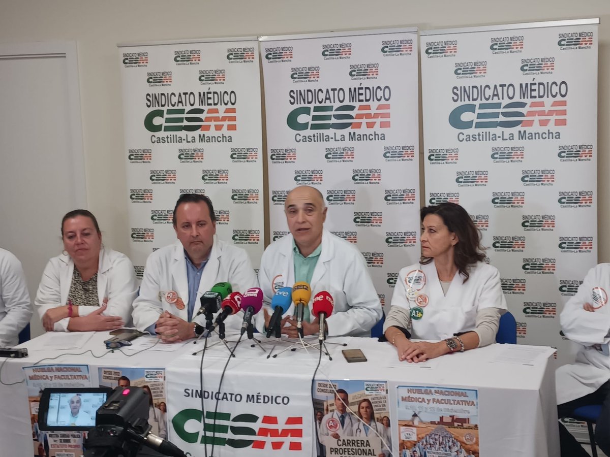 cesmclm's tweet image. 📢 @CESMCLM convoca Huelga Autonómica en el #SESCAM #CLM para los días 9, 10, 11 y 12 de diciembre.
📅 ¡Por las condiciones laborales y la calidad asistencial en #CLM
#EstatutoPropio   
🆘 Reactivación #CarreraProfesionalSescamYa
Rueda de Prensa 
👇👇👇
sindicatomedicoclm.es/el-sindicato-m…