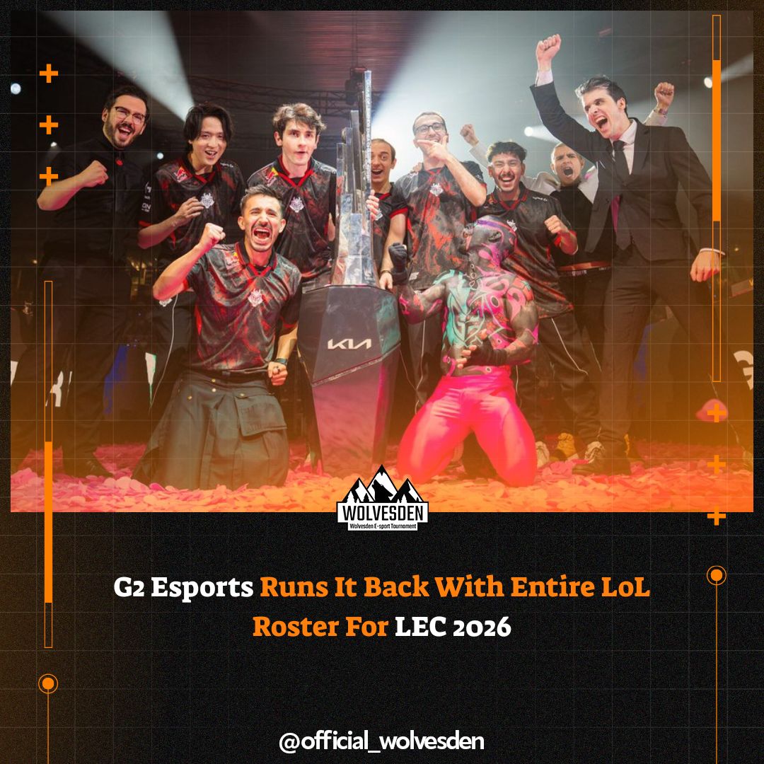 G2 Esports Runs It Back With Entire LoL Roster For LEC 2026

G2 Esports is doubling down on continuity, officially confirming they’ll retain their full LoL roster and coaching staff for the 2026 LEC season. just managed them to the 2025 Summer Split title and Worlds Quarterfinals