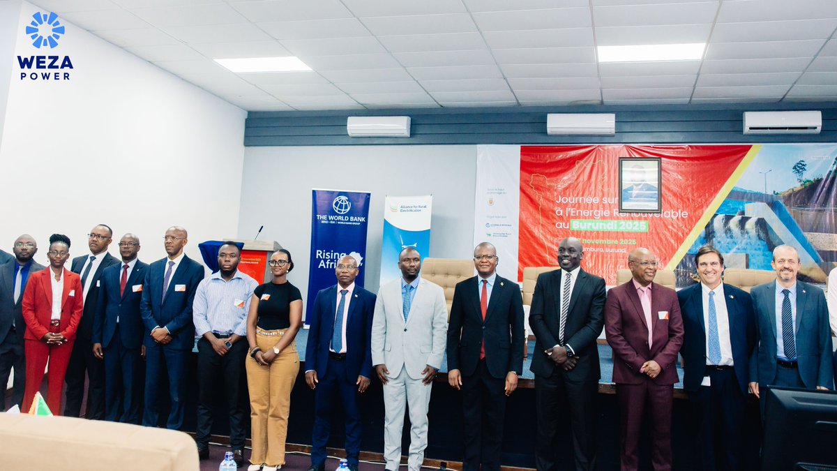 WezaPower's tweet image. The Prime Minister of Burundi, H.E. @NtahontuyeN , opened #BREAD2025 this morning.

He reaffirmed the national drive to accelerate energy access through the National Energy Compact.

Weza Power is proud to support this effort toward clean, reliable energy.

#AmataraKuriTwese
