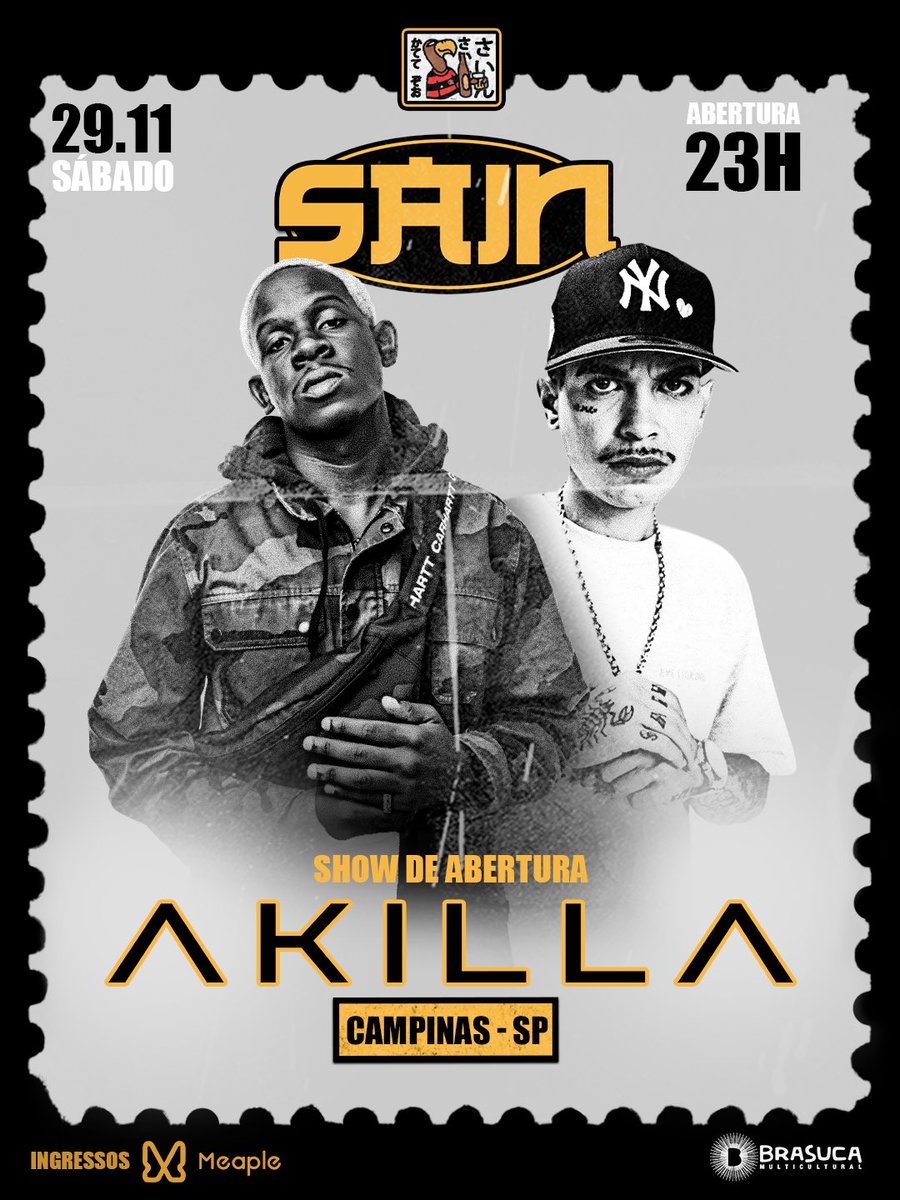 Chamei reforço, hein Campinas 🔥

Meu mano <a href="/akillareal/">AKILLA 📀</a> tá piando pra gente fazer o último show da turnê de KTTZOO na cidade naqueles pique

Quem vem c nois? 

VZ: meaple.com.br/brasuca-multic…