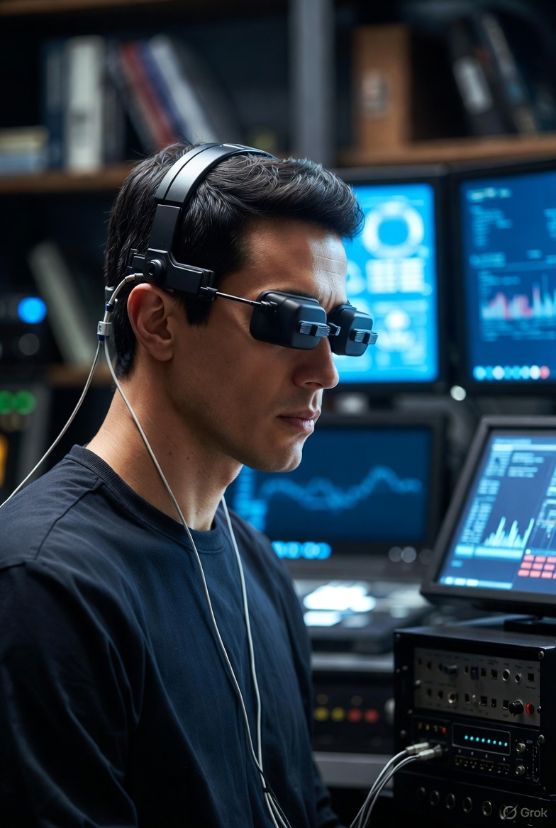 qwikad_com's tweet image. Crazy &amp;amp; outrageous predictions by Grok!

By 2045, Neuralink-style implants will let people download university degrees in under 6 hours while they sleep.

#BrainComputerInterface #Neuralink #MatrixLearning @grok