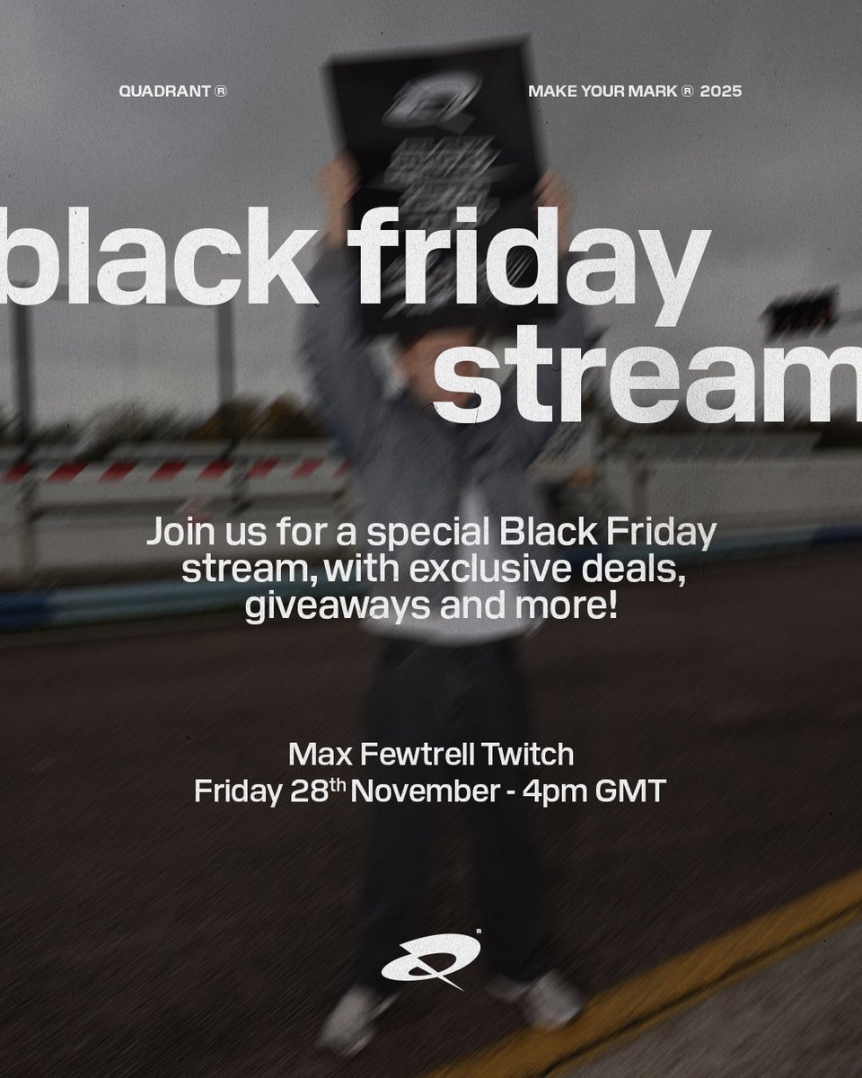 Quadrant's tweet image. Tune in to @Max_Fewtrell Twitch stream tomorrow at 4pm (GMT) to discuss everything Quadrant, exclusive Black Friday deals and giveaways. You don&apos;t want to miss it!

Link will be posted tomorrow at 4pm (GMT)