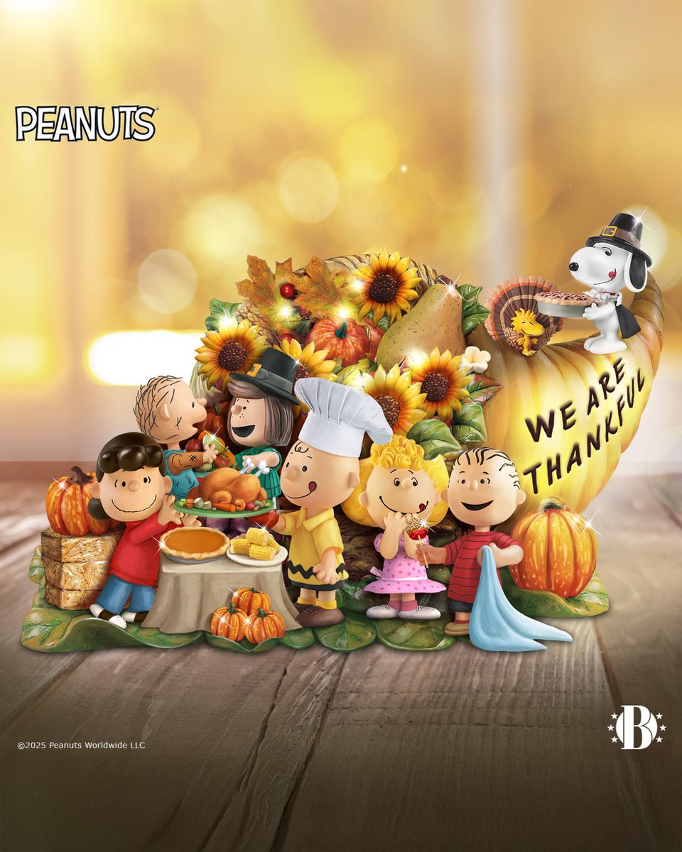 BradfordEx's tweet image. Happy Thanksgiving wishes! Hope everyone is having a safe and delicious holiday. How are you celebrating? 
Click to shop: bit.ly/4oWZYrP

#Thanksgiving #Peanuts #GiveThanks #Gratitude
