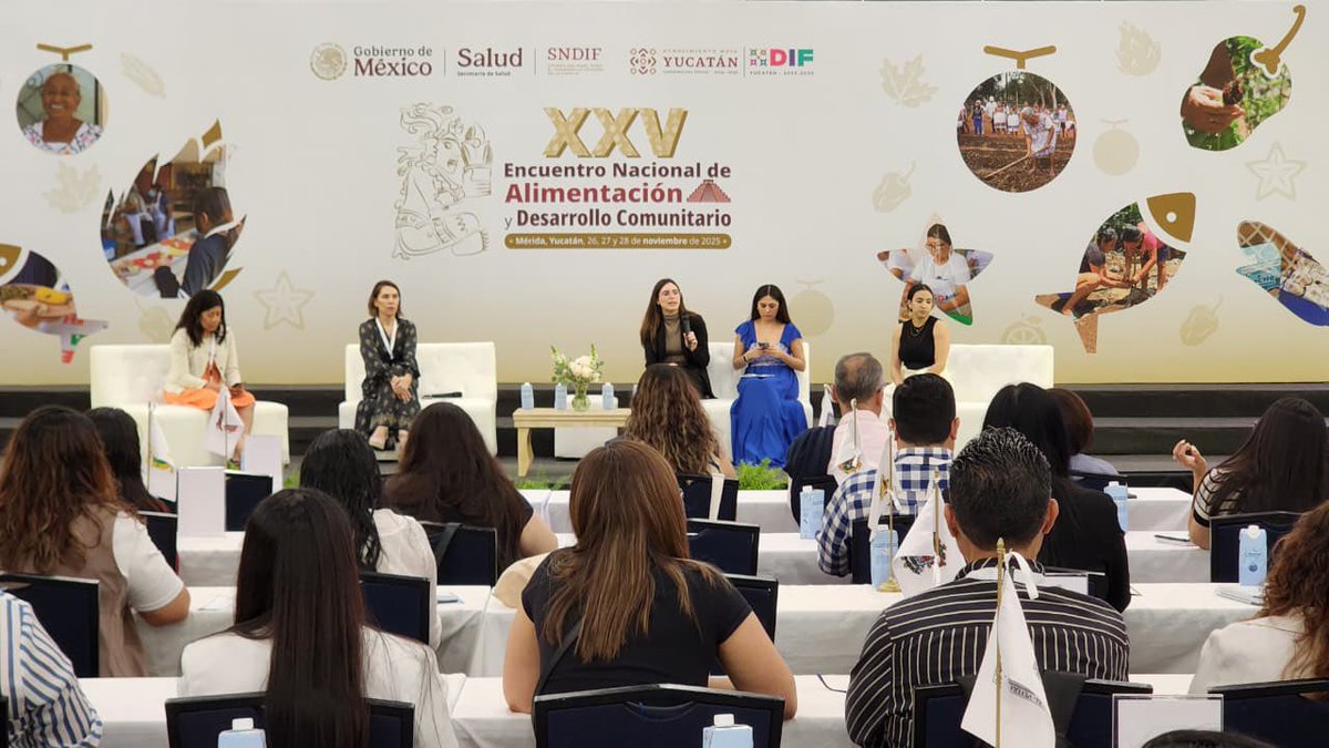 DIF_NMX's tweet image. ¡Iniciamos el 2º día del XXV Encuentro Nacional de Alimentación y Desarrollo Comunitario! 🌽

Construimos coordinadamente junto a los 32 Sistemas DIF un México 🇲🇽 solidario, nutritivo y con mejores oportunidades para las poblaciones más vulnerables 🫶🏽

#EncuentroDIFYucatán