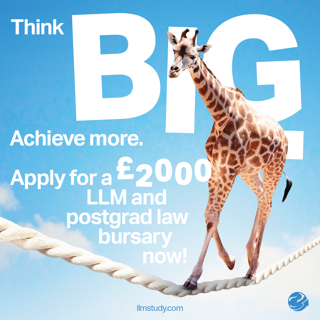 llmstudy's tweet image. It's really quick and easy to apply for a Postgrad Solutions Study Bursary worth £2,000 for LLM and postgraduate law study in 2026 – the whole process will only take a few minutes. Find out more and apply now &amp;gt;bit.ly/3ZVWLPl